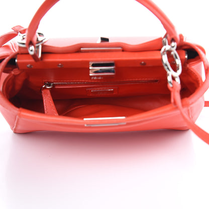 Fendi Nappa Mini Peekaboo Iconic Satchel Papavero 5 of 13