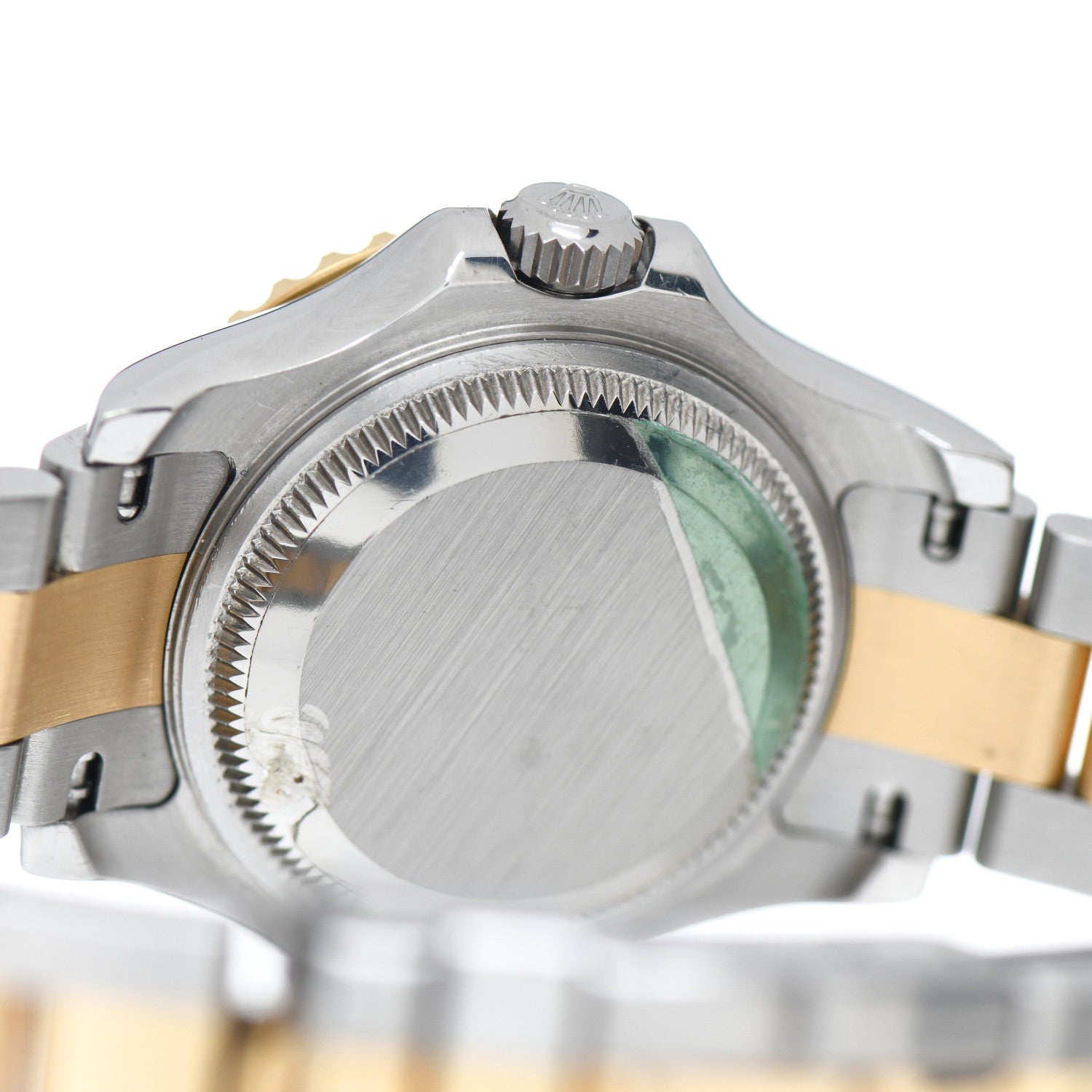 Rolex Stainless Steel 18K Yellow Gold 29mm Oyster Perpetual Date Yacht-Master Watch White 69623 4 of 4