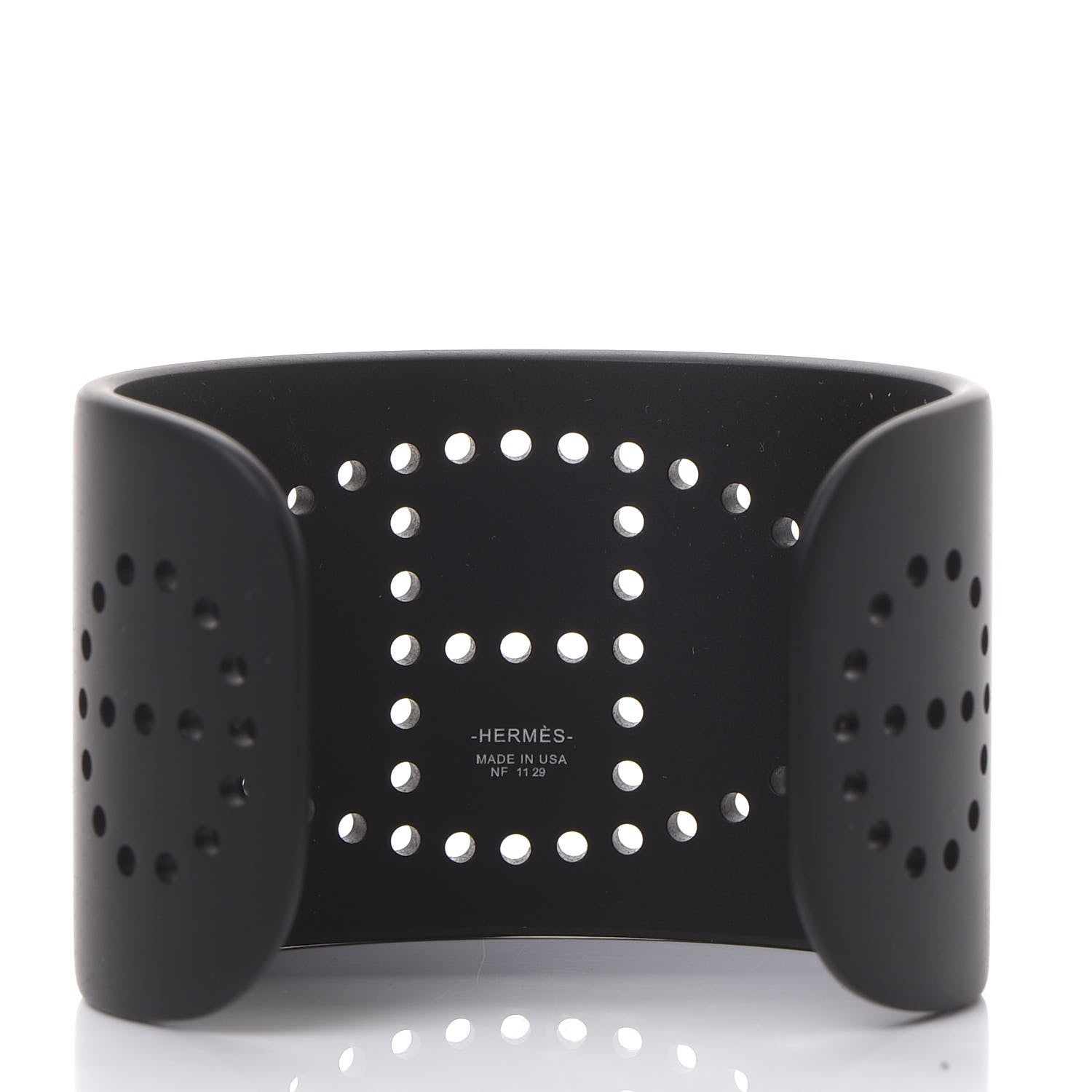 Hermes Aluminium Evelyne Sunset Cuff Bracelet T3 Black 3 of 5