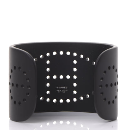 Hermes Aluminium Evelyne Sunset Cuff Bracelet T3 Black 3 of 5