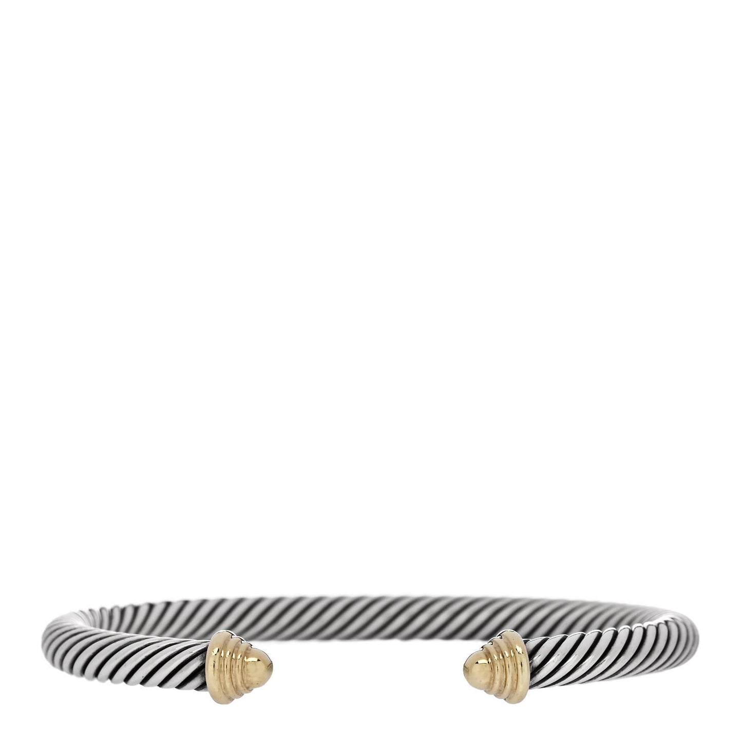 Sterling Silver 14K Yellow Gold 5mm Cable Classics Bracelet