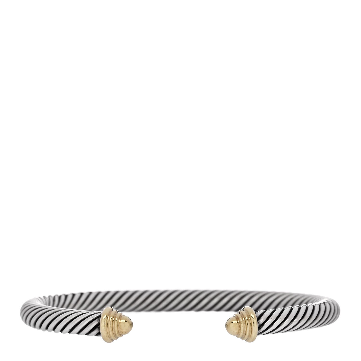 David Yurman Sterling Silver 14K Yellow Gold 5mm Cable Classics Bracelet 1 of 3