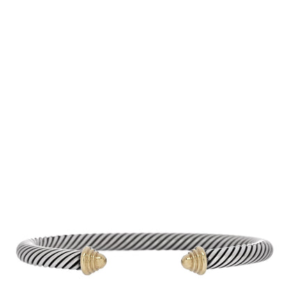 David Yurman Sterling Silver 14K Yellow Gold 5mm Cable Classics Bracelet 1 of 3