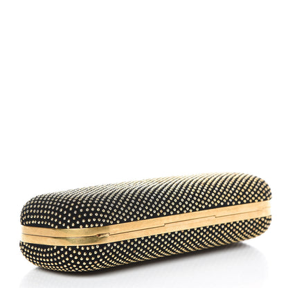Alexander McQueen Suede Studded Skull Knuckle Box Clutch Black 4 of 10