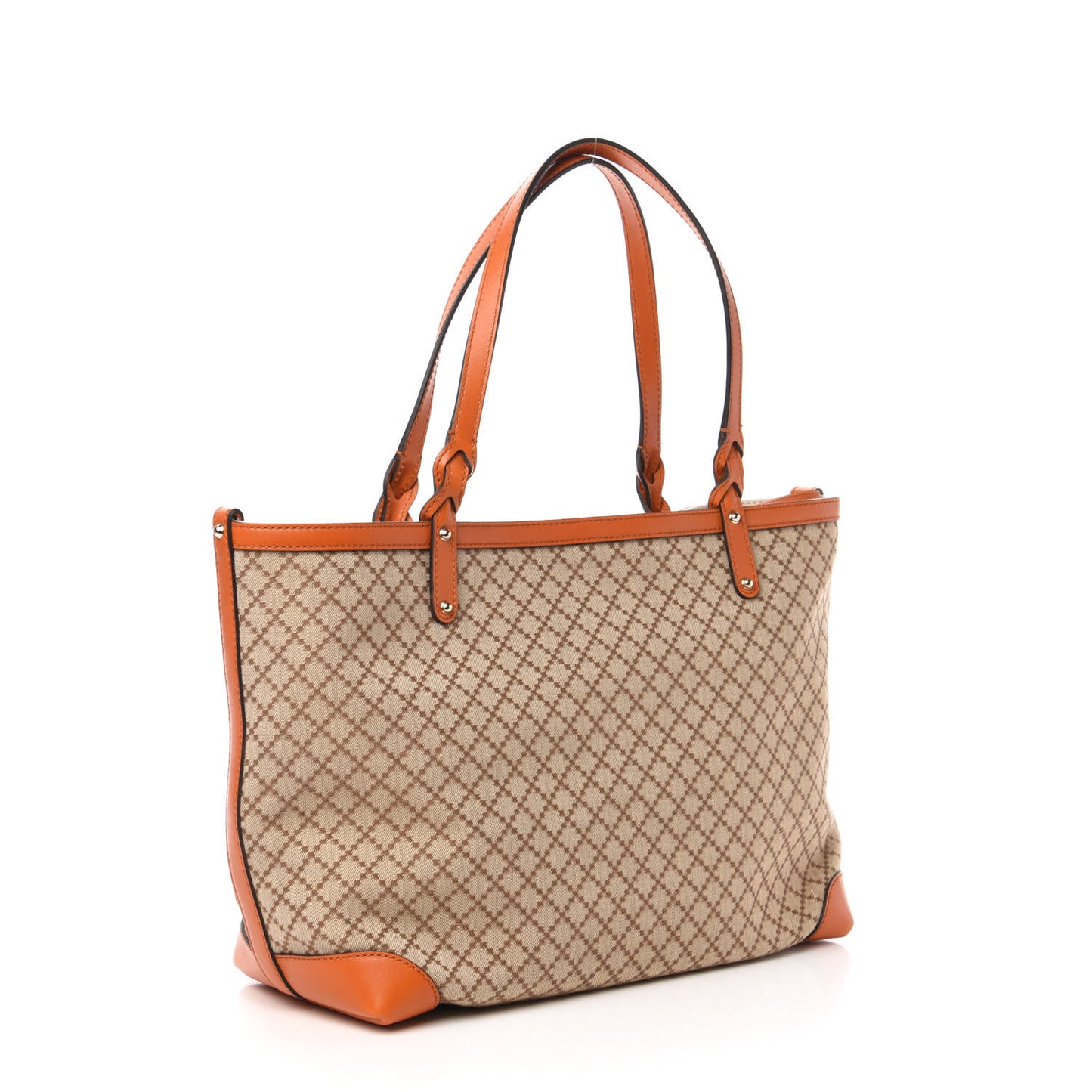Diamante Medium Craft Tote Beige Sun Orange