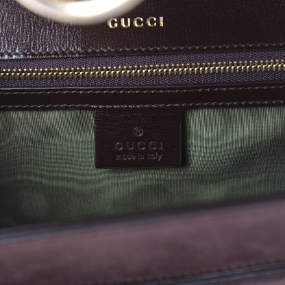 Gucci Suede Small Torchon GG Ring Shoulder Bag Reflex Brown 8 of 11