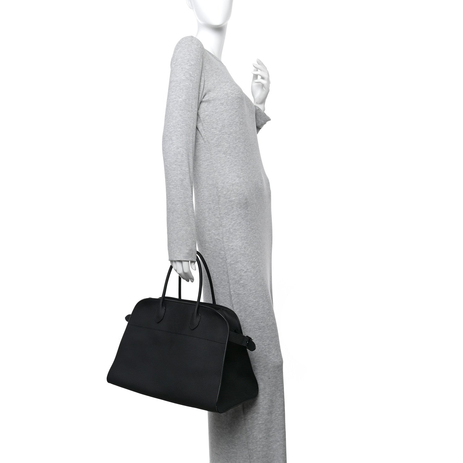 The Row Matte Grained Calfskin Soft Margaux 15 Black 2 of 11