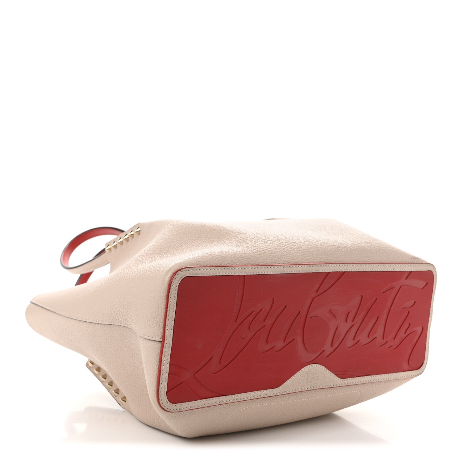 Christian Louboutin Calfskin Spiked Small Cabarock Shopper Tote Rose De Chine 4 of 10