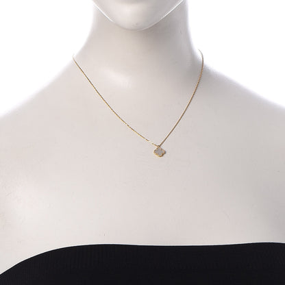 Van Cleef & Arpels 18K Yellow Gold Mother of Pearl Sweet Alhambra Pendant Necklace 2 of 10