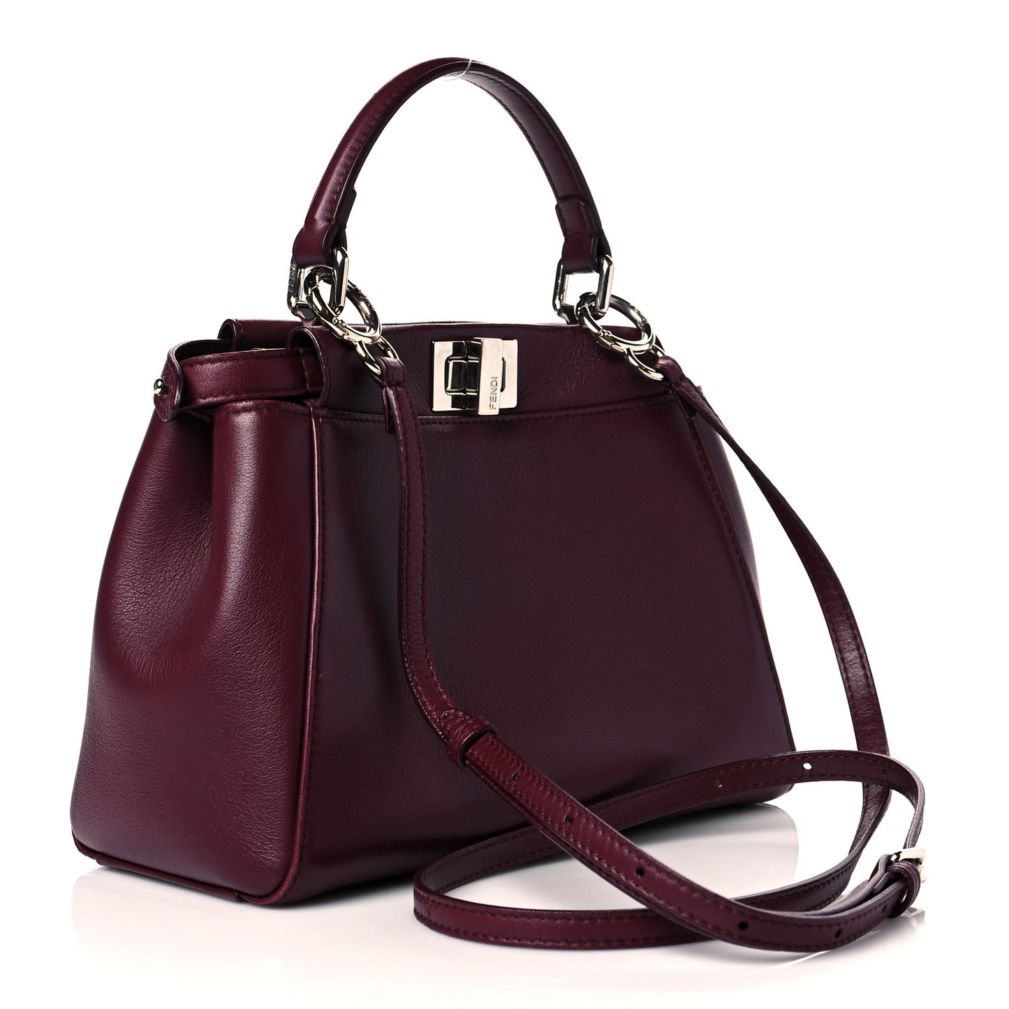 Nappa Mini Peekaboo Iconic Satchel Bordeaux
