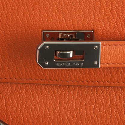 Hermes Chevre Mysore Medium Kelly Wallet Orange 9 of 17