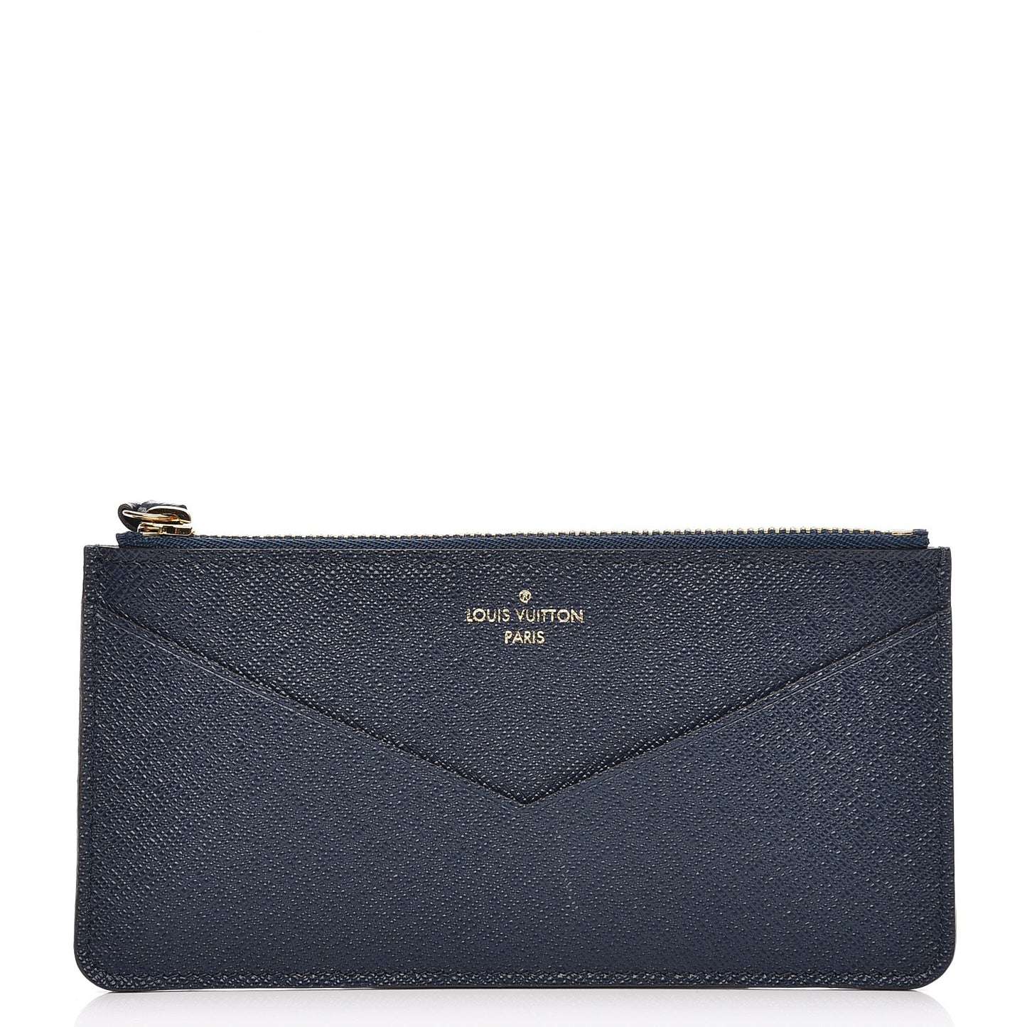 Calfskin Jeanne Wallet Zippered Insert Dark Blue