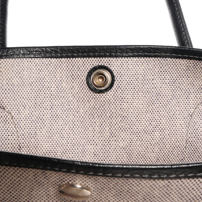 Hermes Toile Leather Garden Party 36 MM Tote Black 7 of 10