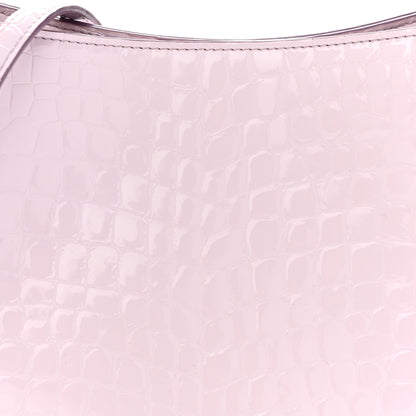 Stella McCartney Eco Alter Crocodile Embossed Nappa Small Frayme Shoulder Bag Lilac 7 of 11