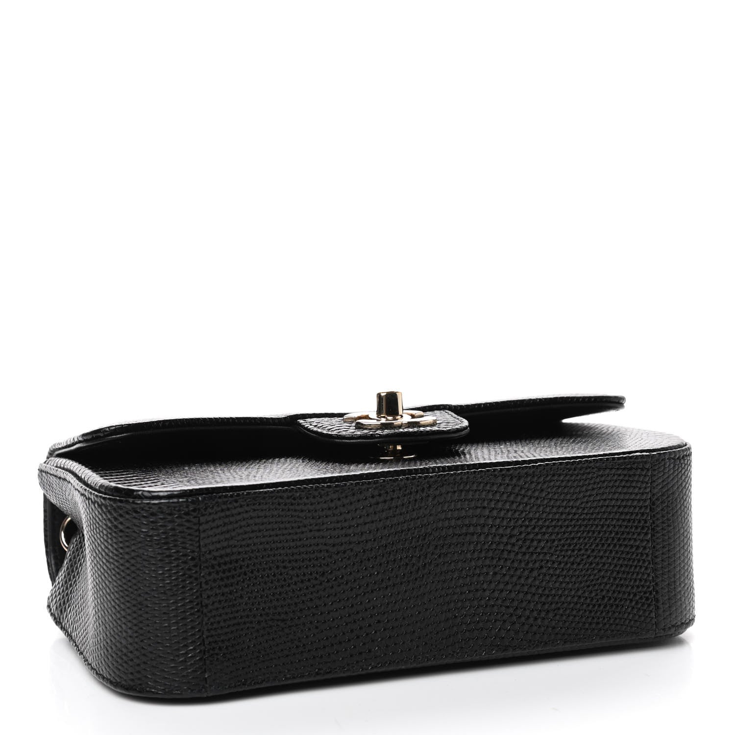 Chanel Lizard Mini Rectangular Flap Black 3 of 4