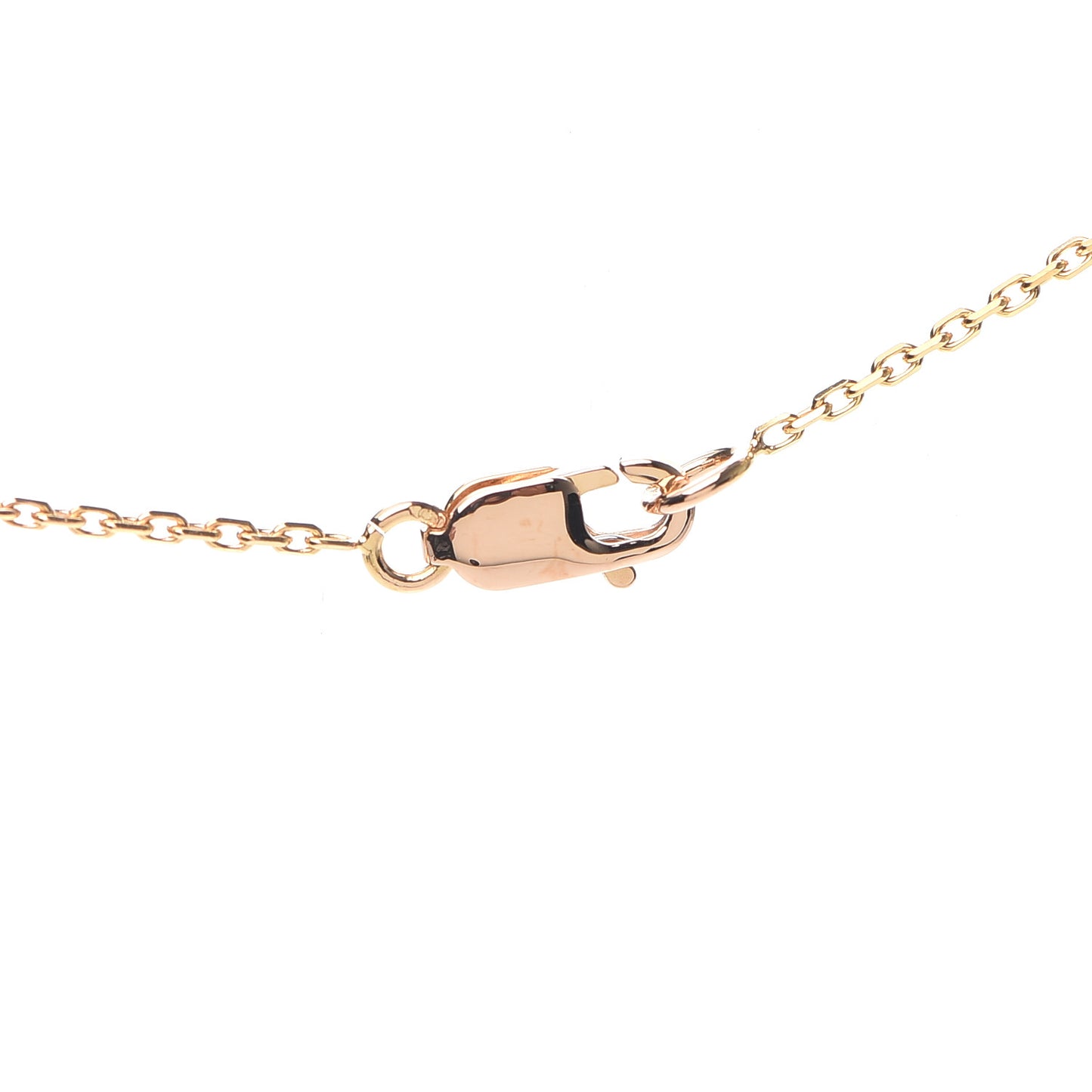 18K Rose Gold Carnelian Sweet Alhambra Pendant Necklace