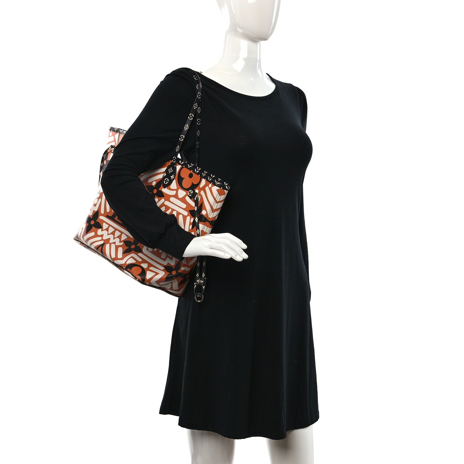 Louis Vuitton Monogram Giant Crafty Neverfull MM Creme Caramel 2 of 9