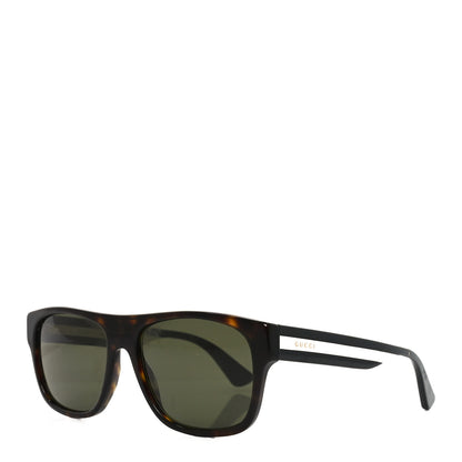 Gucci Acetate Square Frame Web Sunglasses GG0341S Tortoise 1 of 7