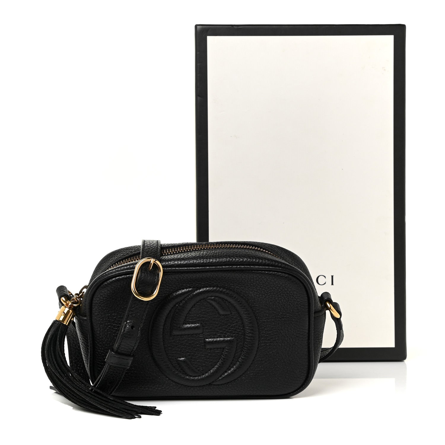 Gucci Pebbled Calfskin Mini Soho Disco Bag Black 12 of 12