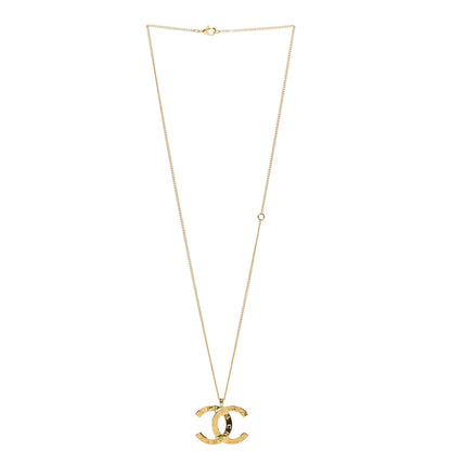 Chanel Metal CC Paris Button Necklace Gold 3 of 6