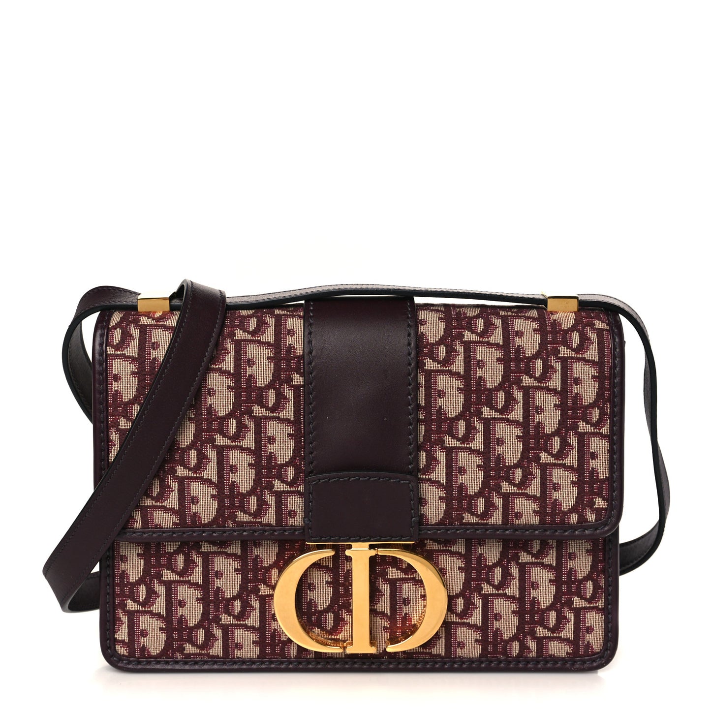 Oblique 30 Montaigne Flap Bag Burgundy