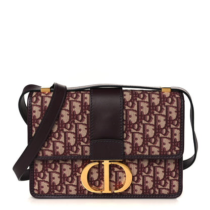 Christian Dior Oblique 30 Montaigne Flap Bag Burgundy 1 of 12