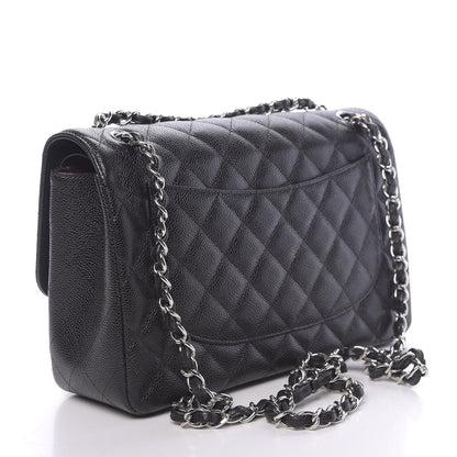Chanel Caviar Quilted Jumbo Double Flap Black 3 of 11
