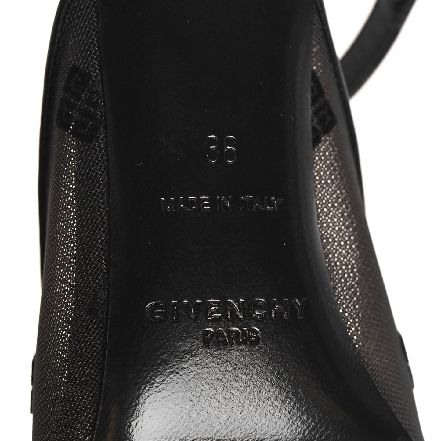 Mesh Logo 95mm Slingback Pumps 36 Black