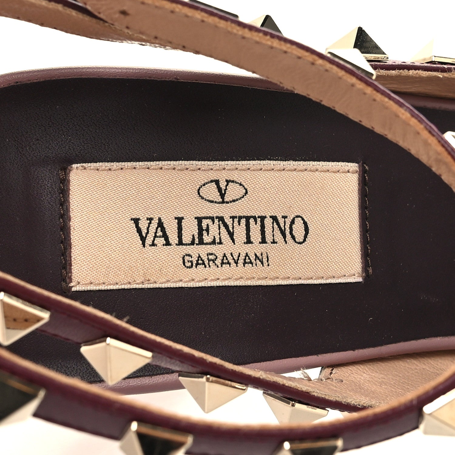 Valentino Garavani Calfskin Nappa Rockstud Ankle Strap 100mm Pumps 39 Griotte 7 of 9