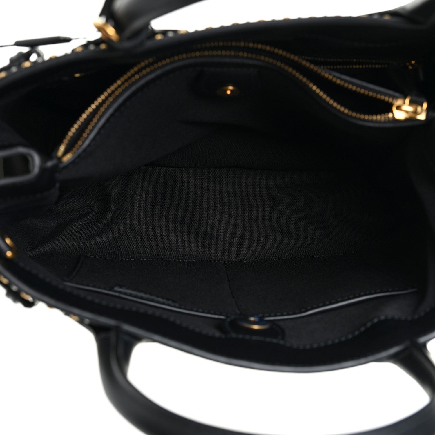 Burberry Smooth Calfskin Riveted Medium Banner Tote Black 5 of 11