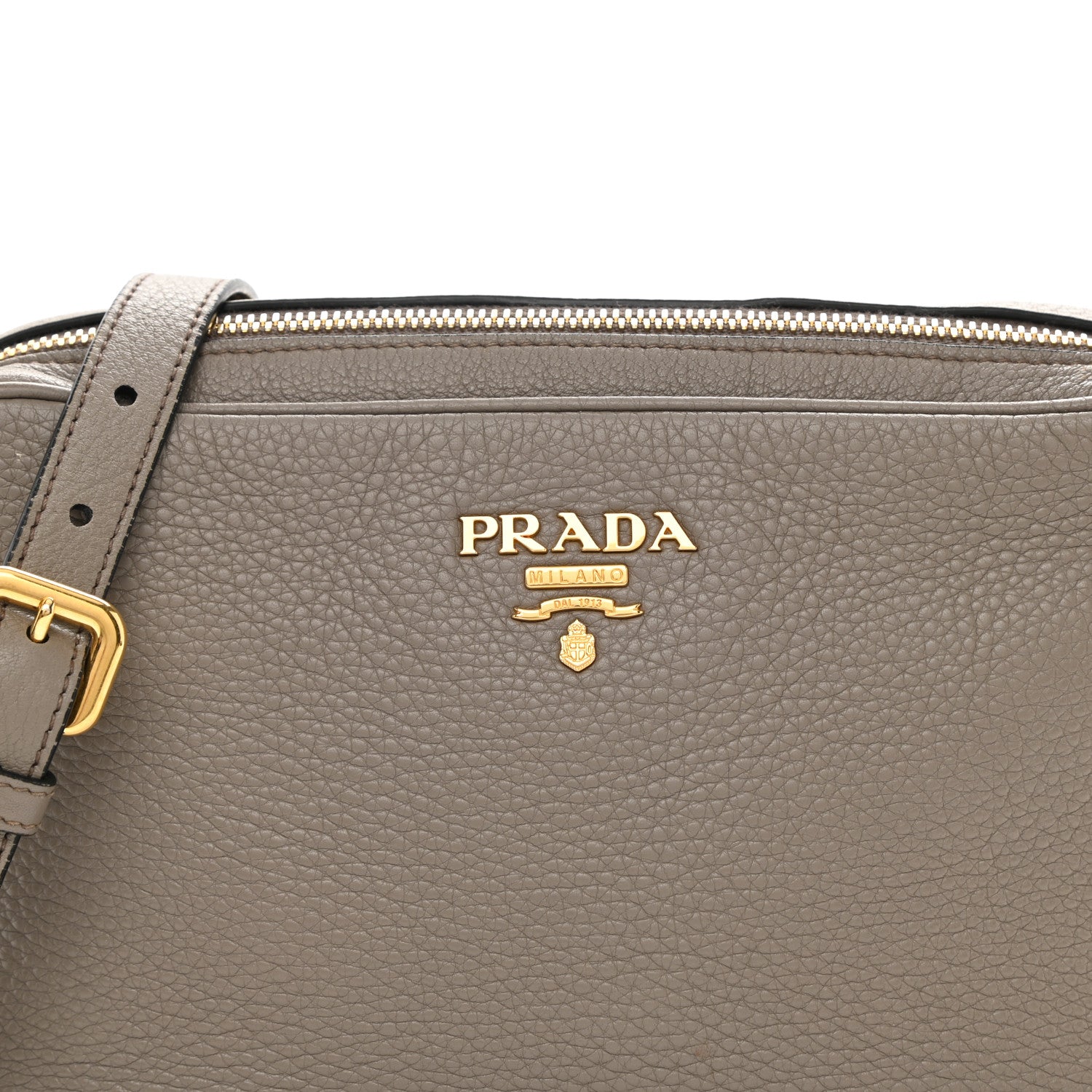Prada Vitello Daino Medium Double Zip Shoulder Bag Argilla 13 of 14