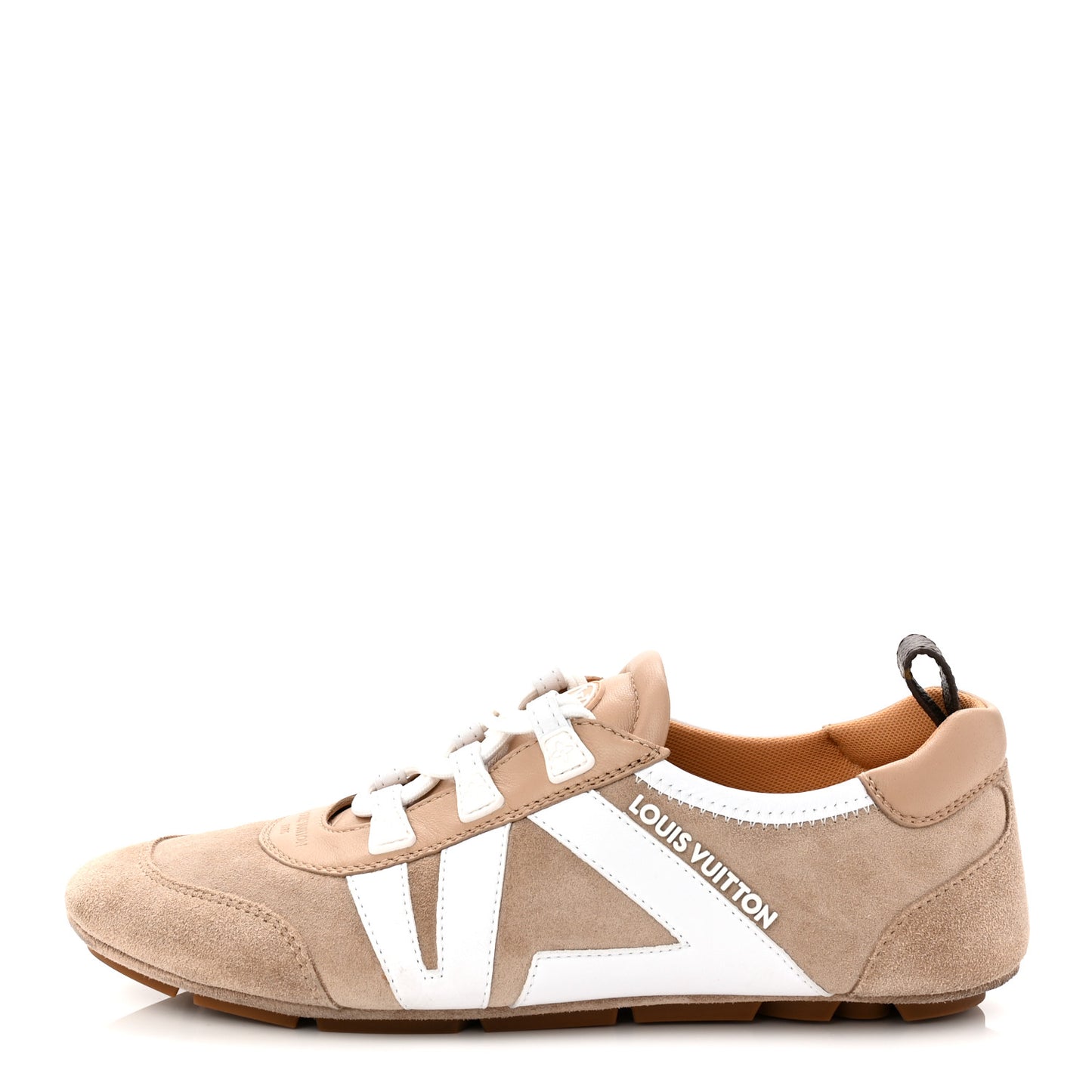 Suede Calfskin LV Sneakerina 37.5 Hazelnut Brown
