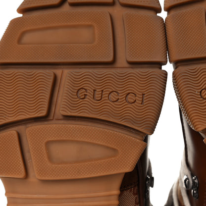 Gucci X SEGA Suede Calfskin GG Monogram Womens Flashtrek High-Top Sneakers 40 New Cuir Beige Ruggine 12 of 16