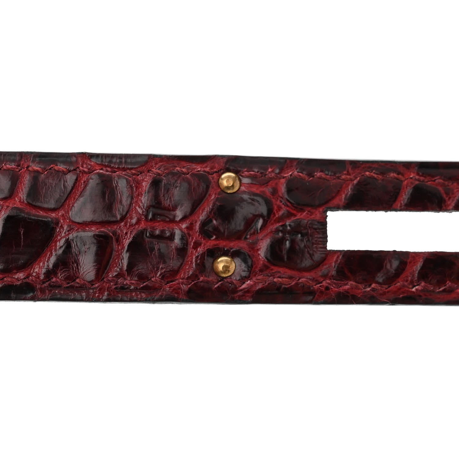 Hermes Shiny Porosus Crocodile Birkin 30 Bordeaux 7 of 13