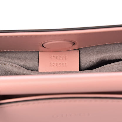 Gucci Nappa Bamboo Web Mini Nymphaea Top Handle Bag Perfect Pink Mystic White 7 of 10