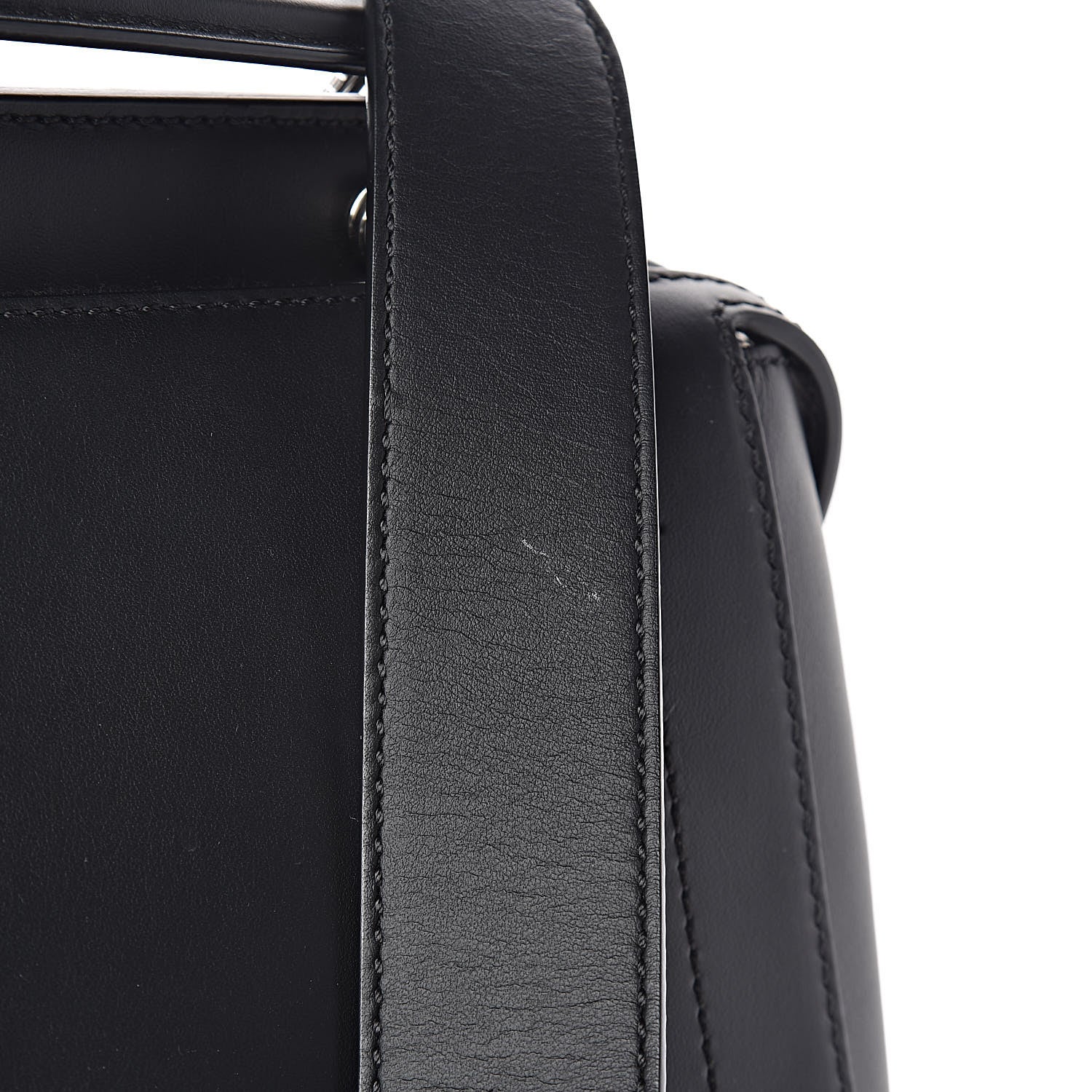 Fendi Vitello Baltico Dolce DotCom Satchel Black Blue Royal 10 of 15