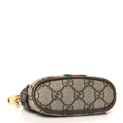 Gucci GG Supreme Monogram Web Ophidia Dome Key Pouch Beige New Acero 4 of 8
