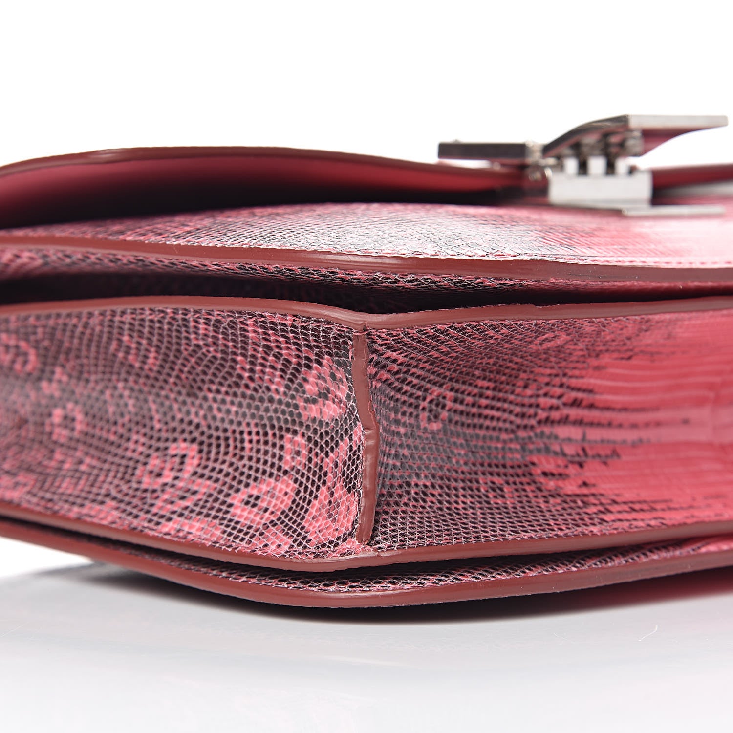 Celine Lizard Medium Classic Box Flap Bag Pink Grey 9 of 10