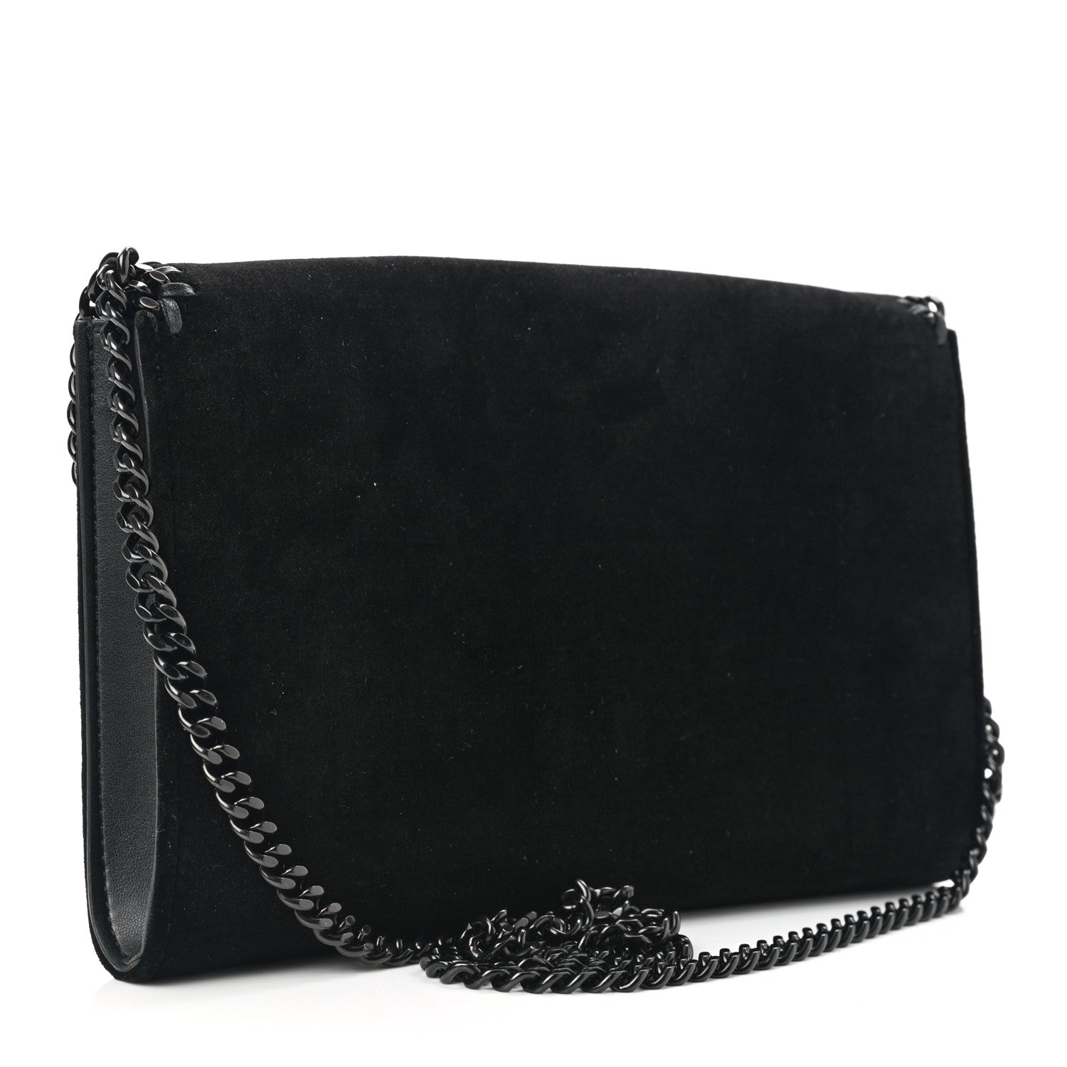 Stella McCartney Velvet Effect Falabella Shoulder Bag Black 3 of 10