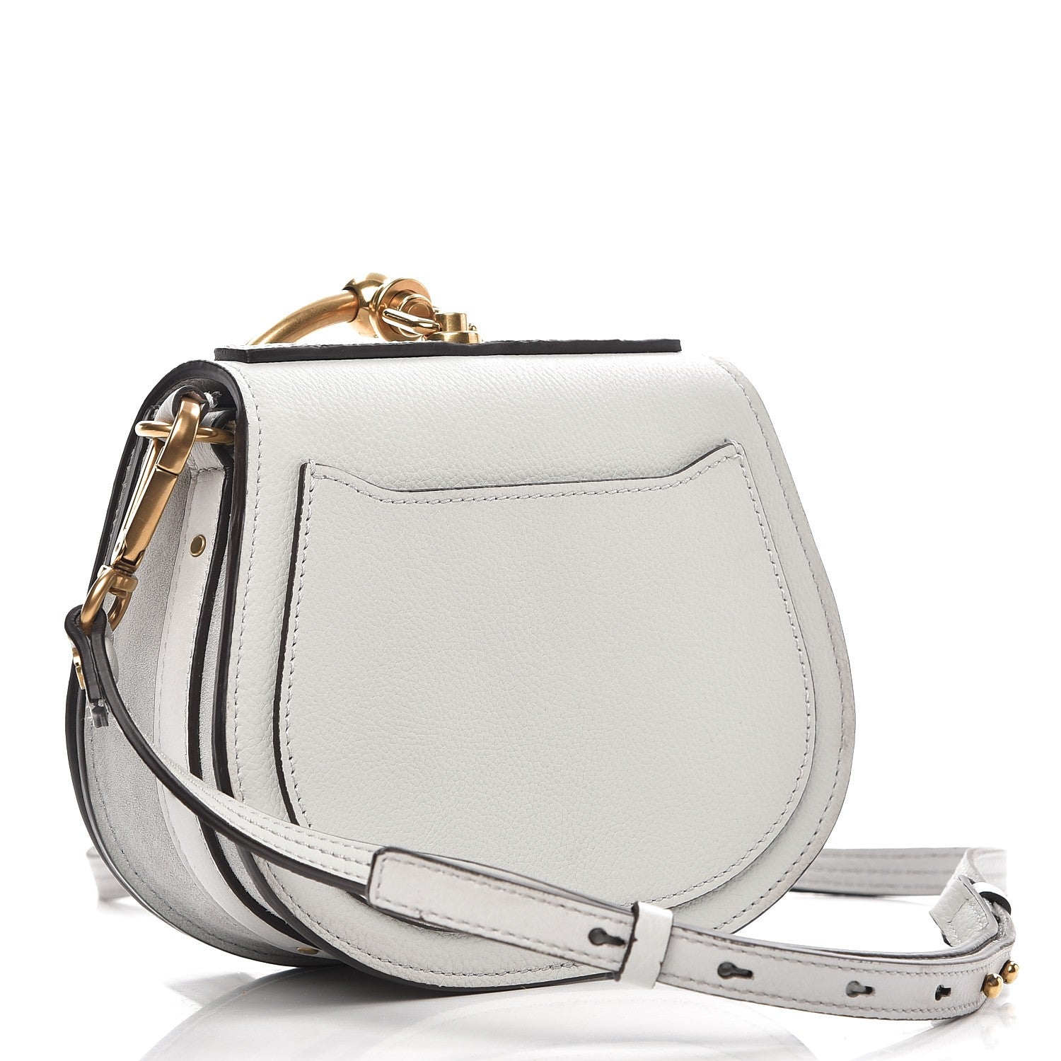 Chloe Calfskin Suede Small Nile Bracelet Bag Airy Grey 4 of 9