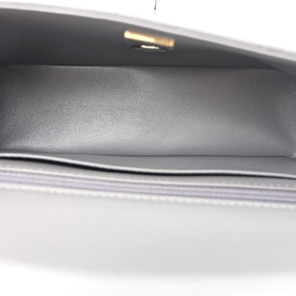 Chanel Lambskin Quilted Mini Top Handle Rectangular Flap Dark Grey 5 of 11
