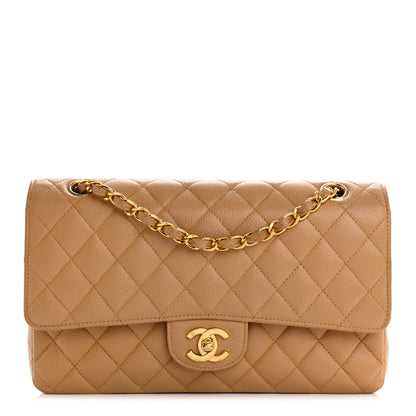 Chanel Caviar Quilted Medium Double Flap Beige 1 of 13
