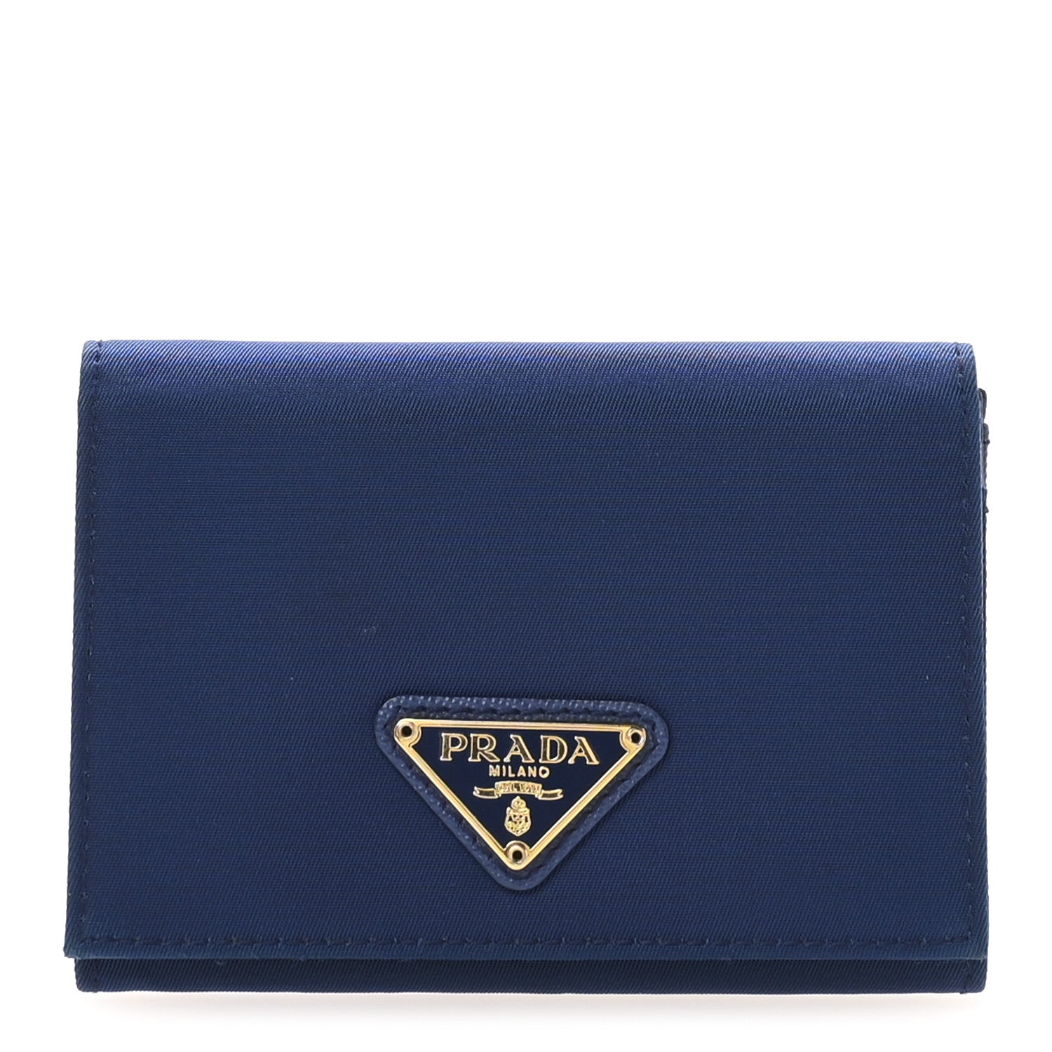 Prada Tessuto Nylon Card Holder Bluette 1 of 7