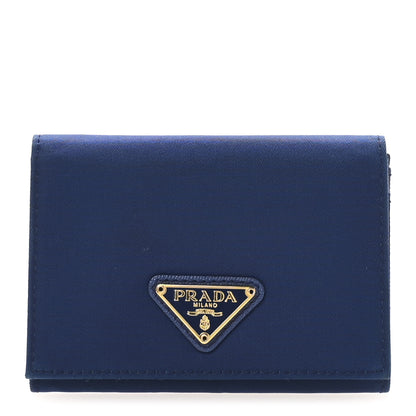 Prada Tessuto Nylon Card Holder Bluette 1 of 7