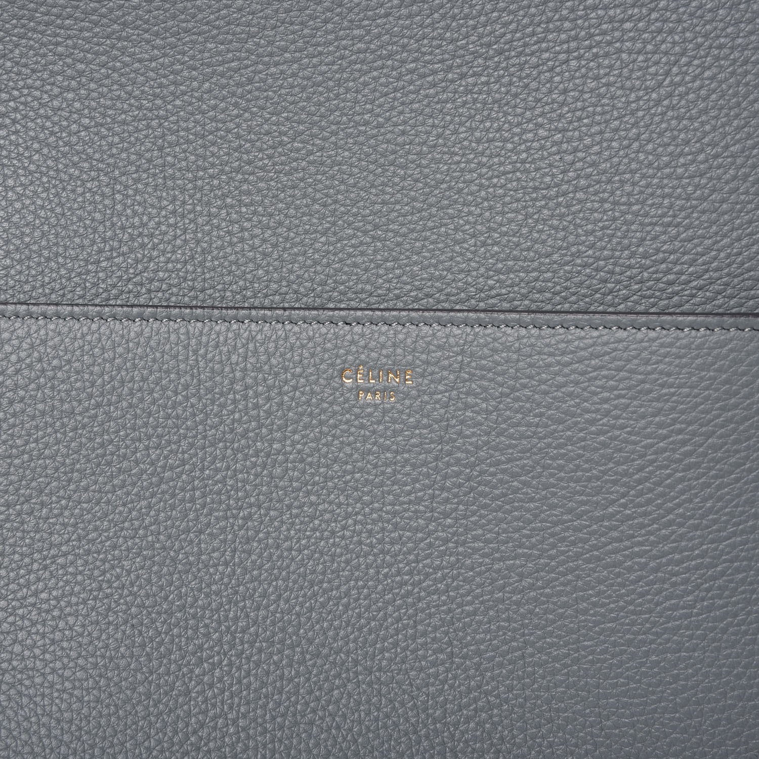 Celine Soft Grained Calfskin Sangle Bucket Bag Storm 5 of 7