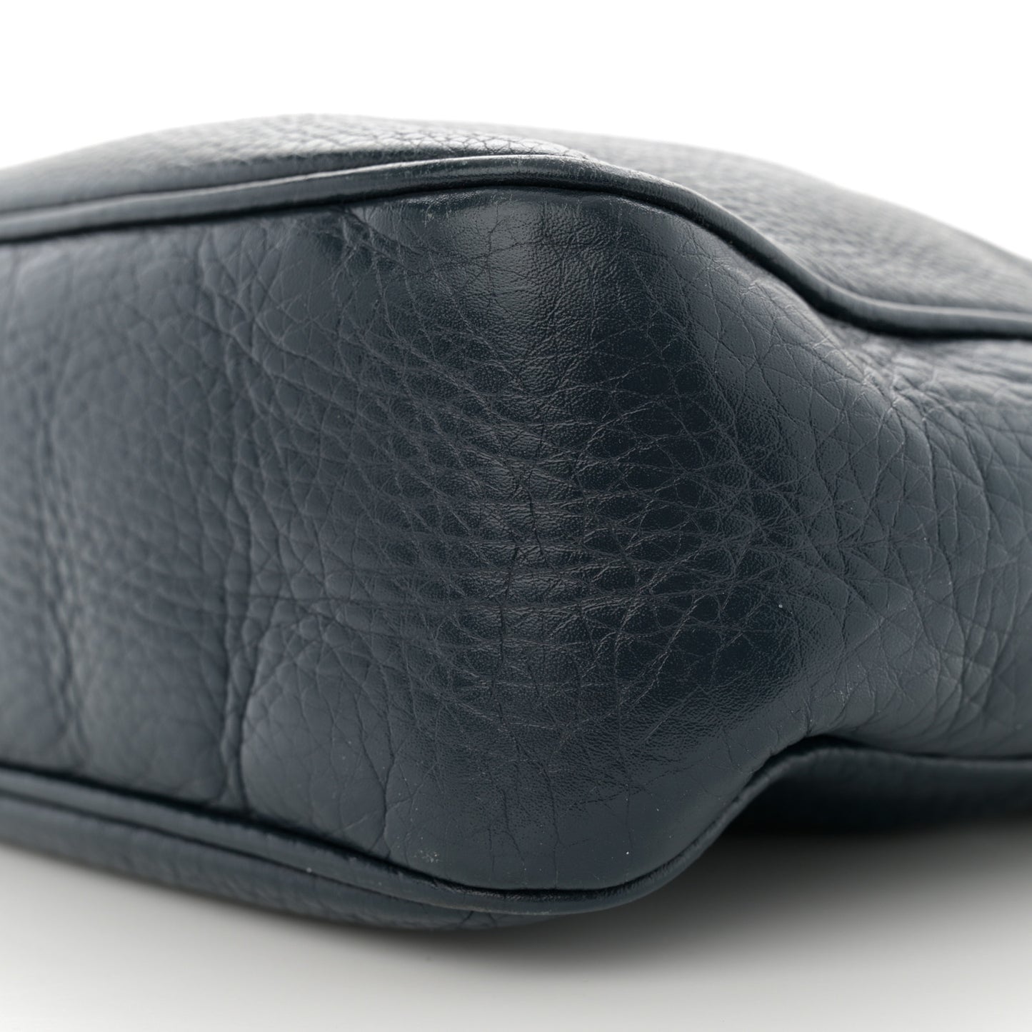 Pebbled Calfskin Small Soho Disco Bag Blue