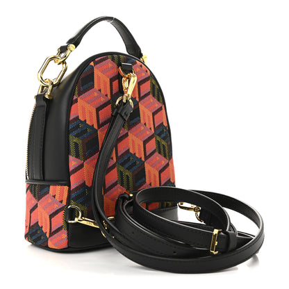 MCM Jaquard Cubic Monogram Rockstar X-Mini Tracy Backpack Multicolor 3 of 10