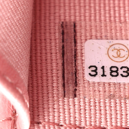 Chanel Lambskin Quilted Chanel 19 Flap Card Holder With Chain Rose 8 of 12