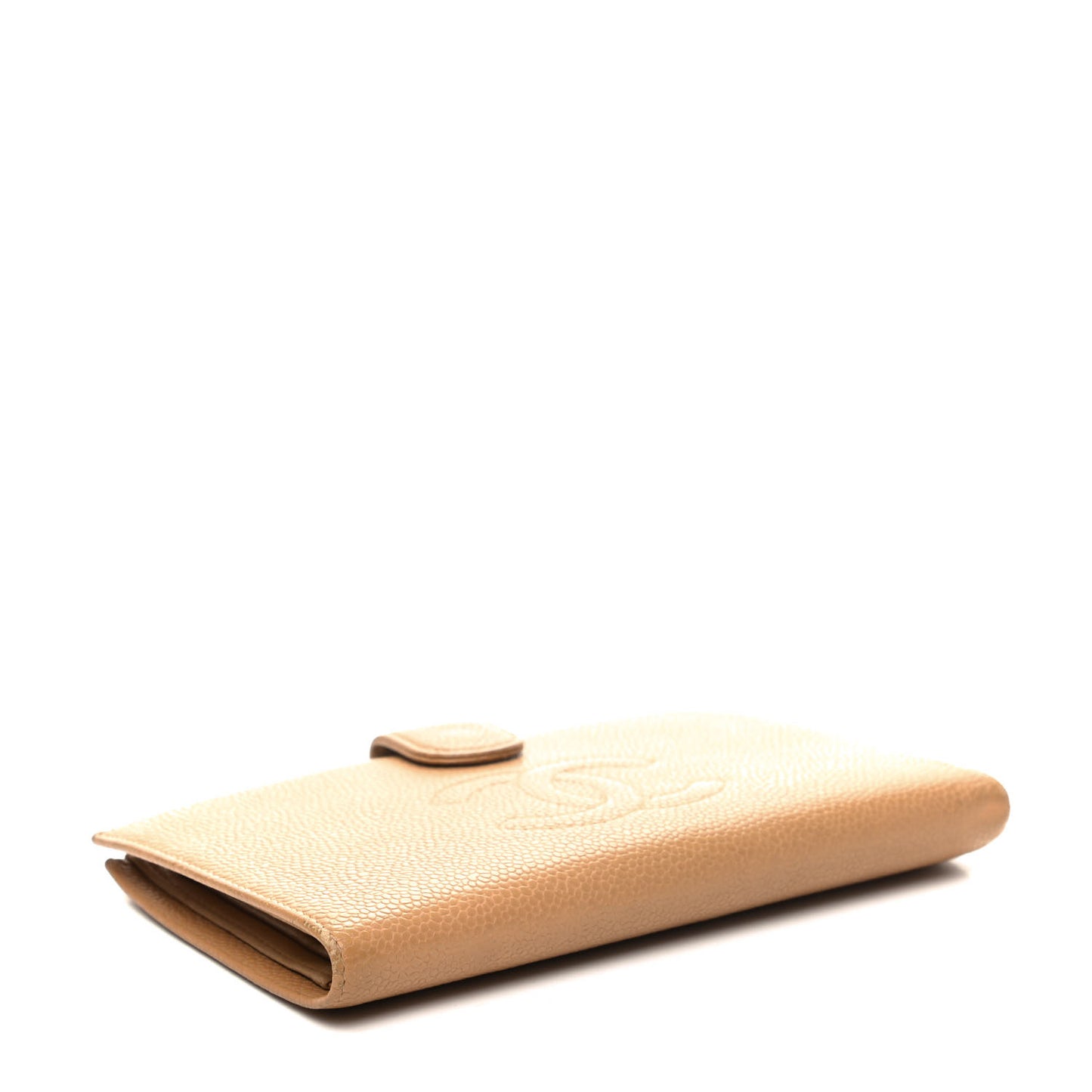 Caviar Timeless CC French Wallet Beige