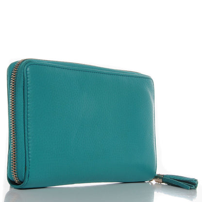 Gucci Pebbled Calfskin Soho Zip Around Wallet Deep Cobalt 3 of 7